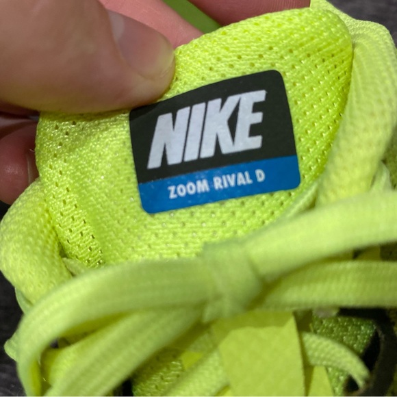 New Nike Zoom Rival D Yellow & Black Distance Track Spikes Unisex Shoes Size 12 - Picture 13 of 15